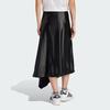 Adidas Originals High-Waisted Satin Asymmetrical Casual Long Skirt Women Bottoms Black IT9415