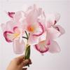 6 Heads Artificial Orchid Bouquets Realistic Design Desktop Ornament Realistic Cymbidium Flowers Photo Props