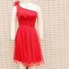 Women Summer Mesh Dresses Single Shoulder Mini Dress Ladies Party Vestidos