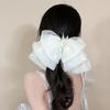 Bow Hairpin for  Cute Satin Fabric Hair Clip  Chiffon Ponytail Oversized Multilayer Hairpin Hair Accessories