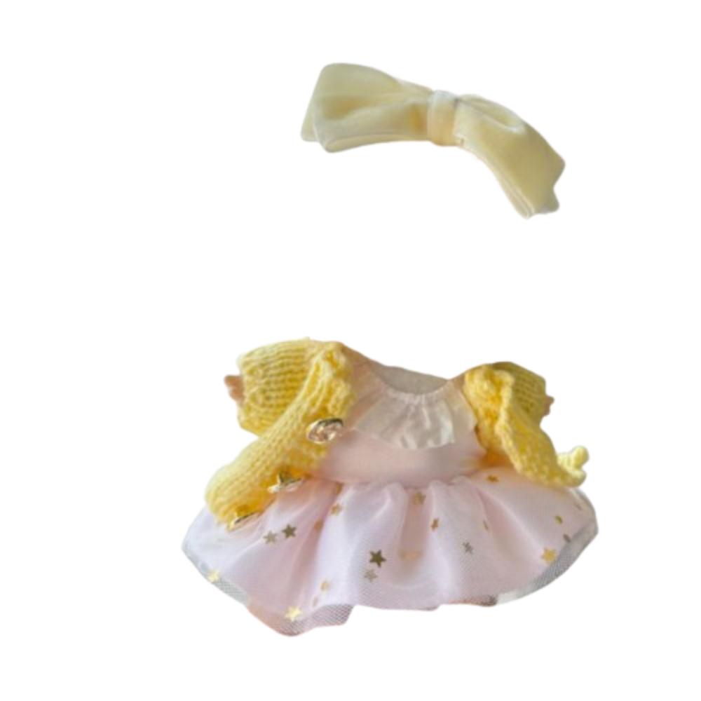 

1 комплект Коллекция Сидящая Вечеринка Одежда для куклы Лабубу Мини Хлопковая Одежда для куклы Детский Подарок жёлтый