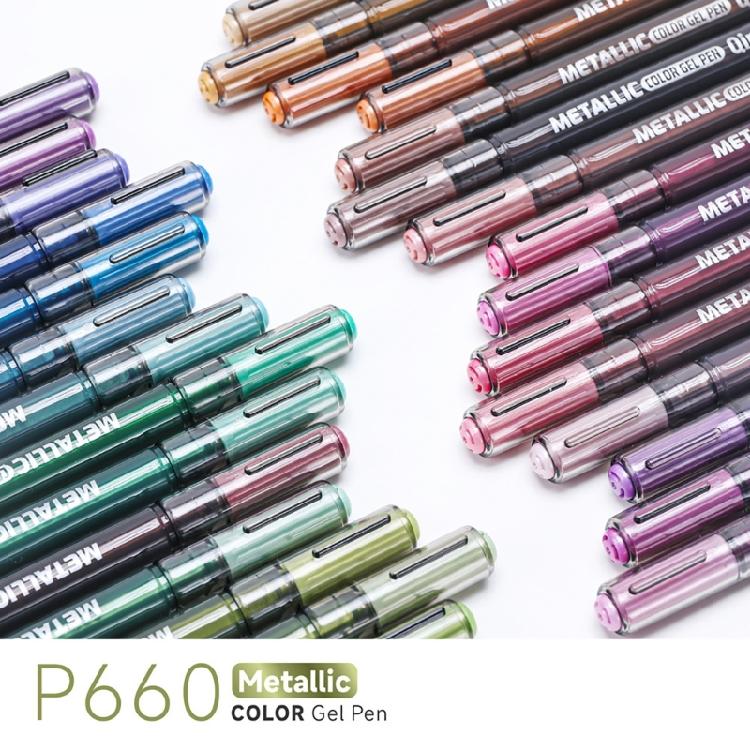 48 Color Metallic Gel Pen Multicolor Acrylic Gel Pen For Artist Student Journaling Sketching And Creative Art Project