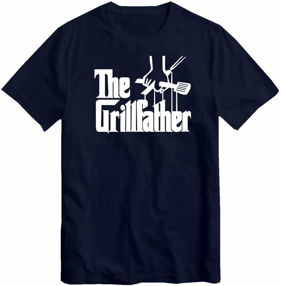 The Grillfather Bbq Lover Tshirt Gifts For Dadhusband Chef Bbq Party Top Tee
