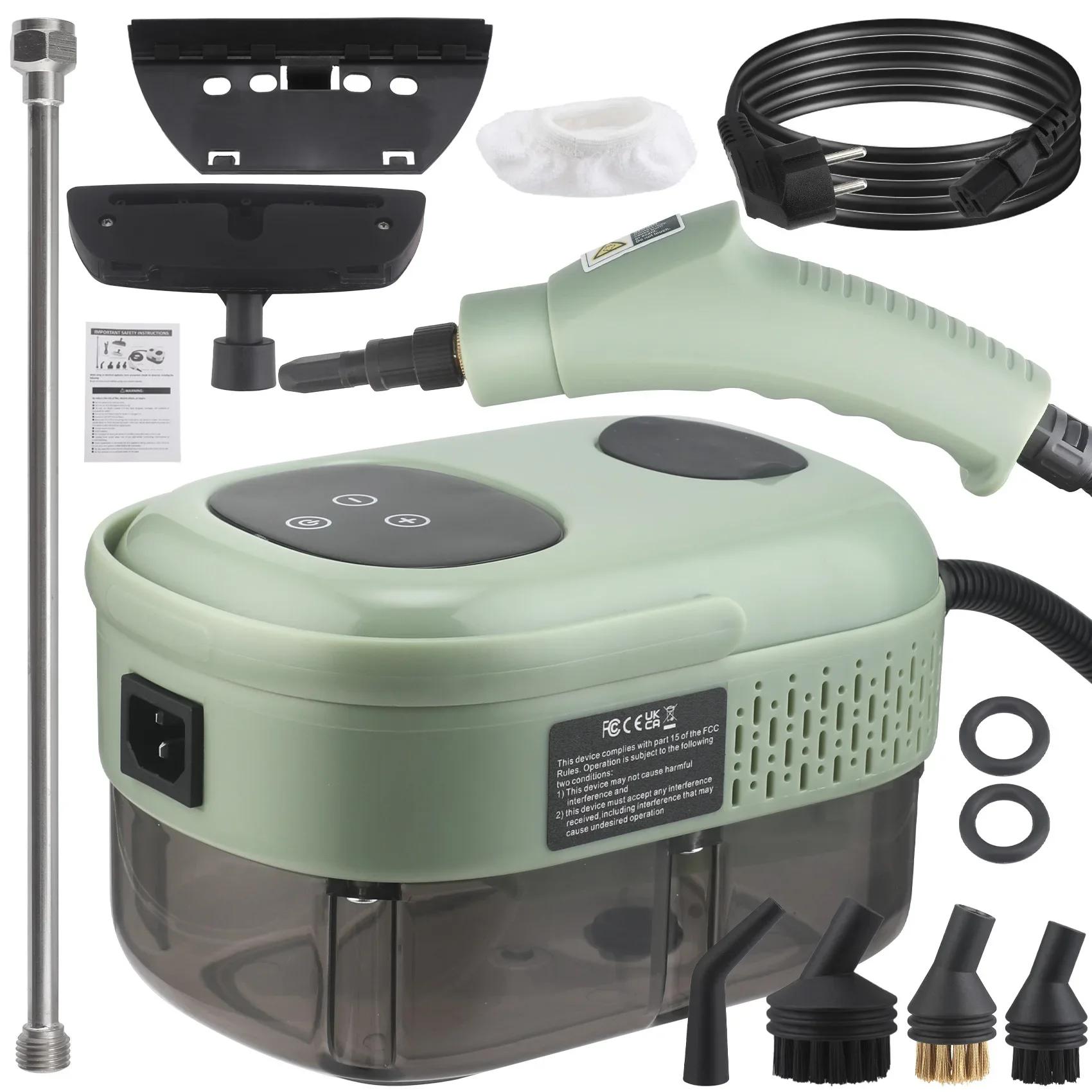 

Многофункциональный портативный пароочиститель Высокотемпературная стерилизация Дезинфекция Пароочиститель для интерьера для пола кухни автомобиля US&Other зелёный