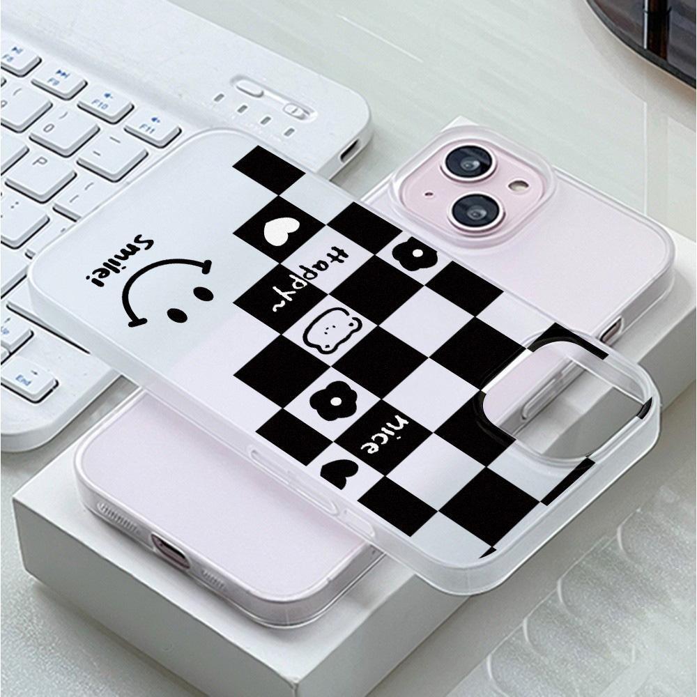 Mobile Phone Cases for iPhone 11 13 15 Pro Max 12 14 Pro Max Case iPhone 16 15 Plus 13 Pro 12 Frosted Texture Painted Cartoon Flowers