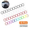 10Pcs Set 3D Honeycomb Car Sticker Vinyl Material Body Decor Sticker  for Headlamp Decoration