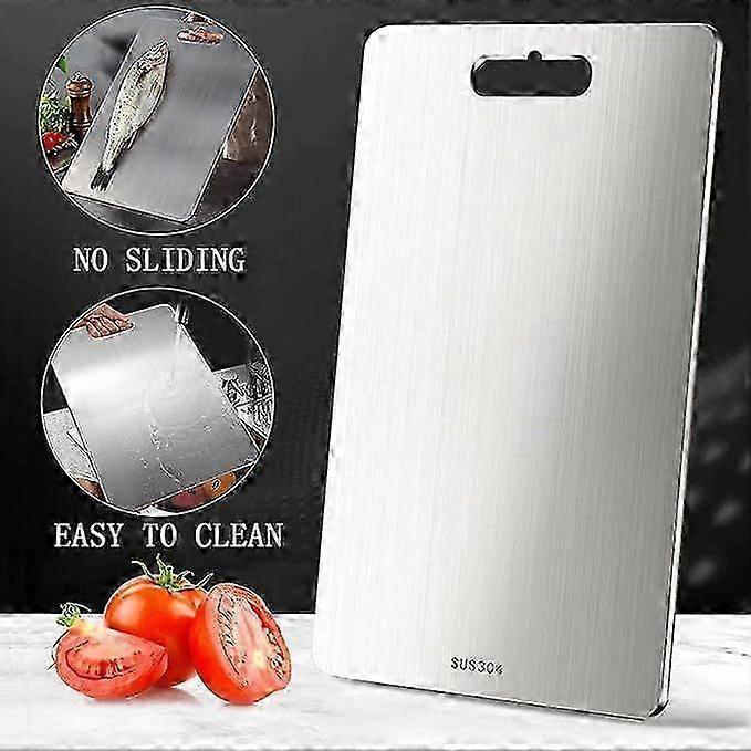 2 Pieces Titanium Chopping Board, Titanium Chopping Board, Stainless Steel Chopping Board, Double Sided, Titanium Kitchen Chopping Board, Suitable for