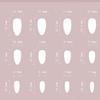 24Pcs Almond Fake Nail Press On Nail Artificial Acrylic Nail Glues On Nail Bows Heart Designs French Tips False Nail