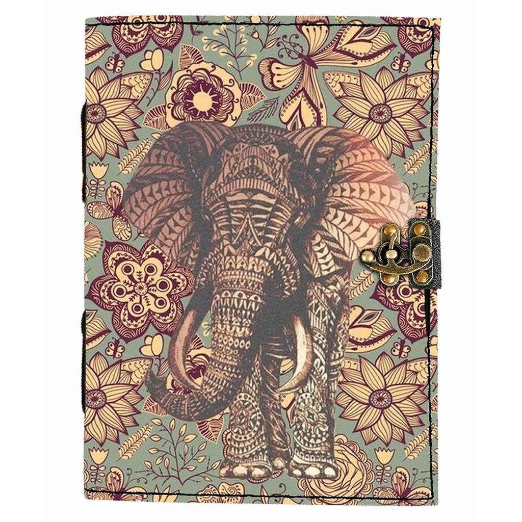 Leather Elephant Portrait Diary Blank Pages Journal Diary for Personal Use & Office Use (7 X 5 Inch)