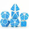 Cusdie Galaxy Metal D&D Dice 7Pcs High-quality D4 D6 D8 D10 D% D12 D20 Polyhedral Dice Set for Pathfinder Role Playing Game