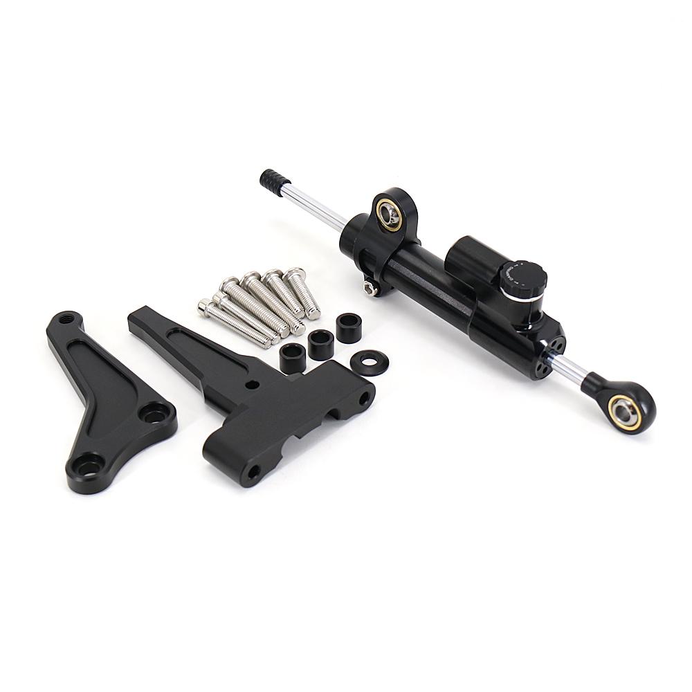 Carbon Steering Damper Stabilizer Motorcycle Directional Dampers Mount Bracket Support Kit For Street Triple 765R 765RS 1200RS