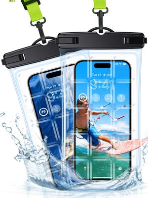 IPX8 AREDAN Waterproof Smartphone Case for To High Transparency High Touch Ideal for and Beach Trips Includes Neck Strap 2025 Model Clear 2-Pack -