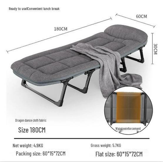 Compact Folding Bed for Office, Camping, or Hospital Use
