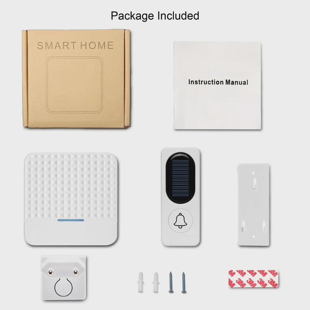 Wireless Smart Solar Music Doorbell for Homes, Hotels, and Villas - Long-Range.
