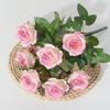 Single Of Bouquet Nine Head Roses Artificial Fake Flowers Wedding And Home Decor