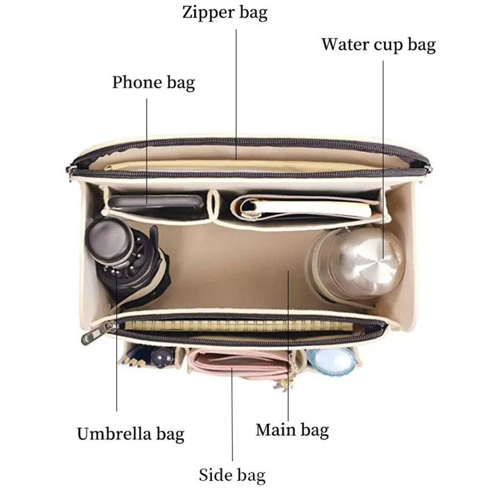 Large Capacity Backpack Inner Bag Portable Multi-Pocket Felt Insert Bag Durable Travel Liner Bag High Quality Bag Organizer