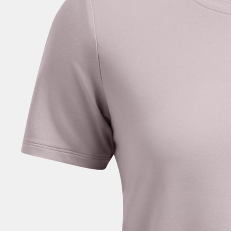 Under Armour Solid Color Breathable Comfortable Short Sleeve T-Shirt Women Tops Light-Purple 1379155-015