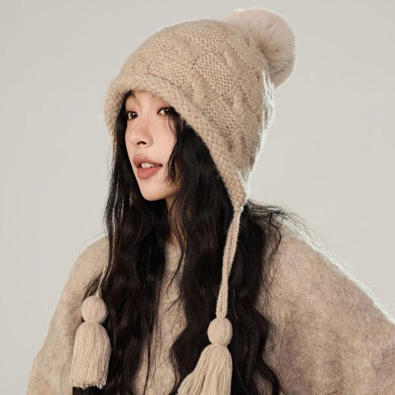 Women s Winter Knitted Tassel Pom-Pom Hat 56-58cm