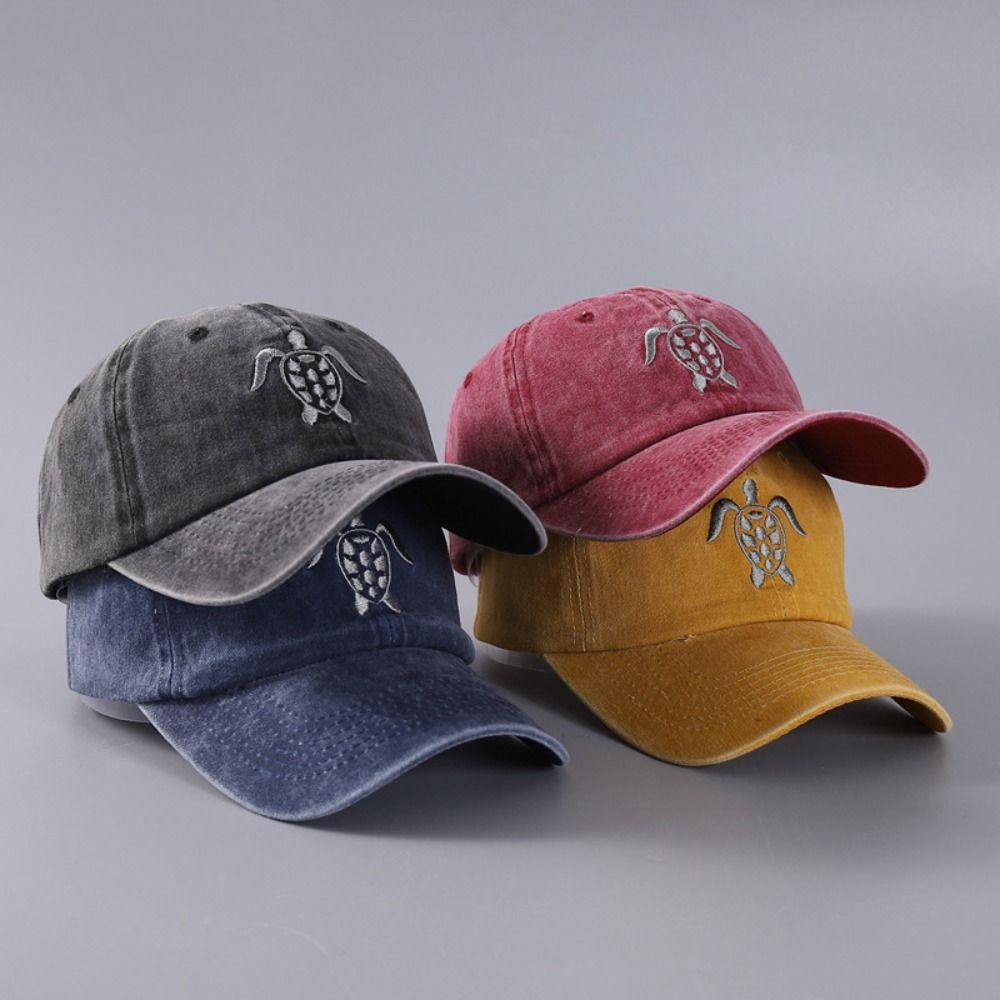 Baumwoll-Schildkröten-Stickerei Baseballkappe Schildkröten-Stickerei Schirmmütze Für den Außenbereich