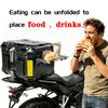 Folding Aluminum Motorcycle Trunk Tail Box Universal Top Case Quick-Mounting Molle Panel Tactical Storage Box Modular Organizer