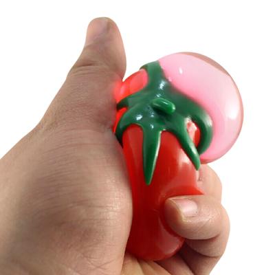 Neuheit Simulation Obst Lebensmittel Tomaten Geformt Tomaten wasser ball Spielzeug Stress Relief
