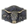 Bison Head Belt Buckle Western Cowboy Style Retro Buckle for 3 .8cm Width Belt