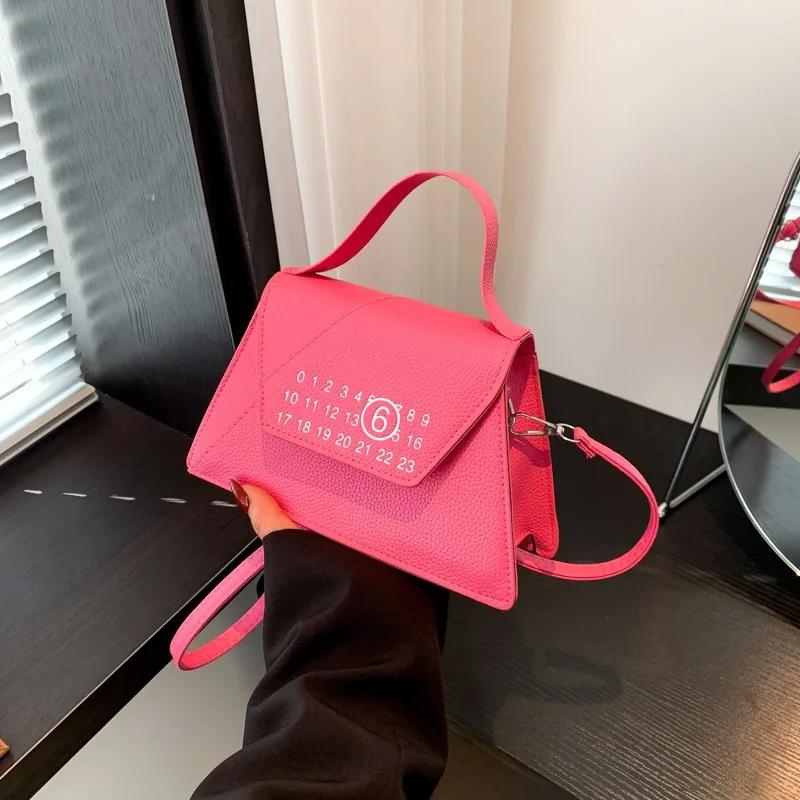 Luxury Women's Shoulder Crossbody Bag Monochromatic Versatile Texture Handbag New Feminine Fashion