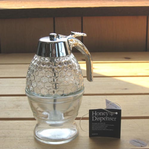 Satokinzoku SALUS Honey Dispenser, Saucer Type, Glass