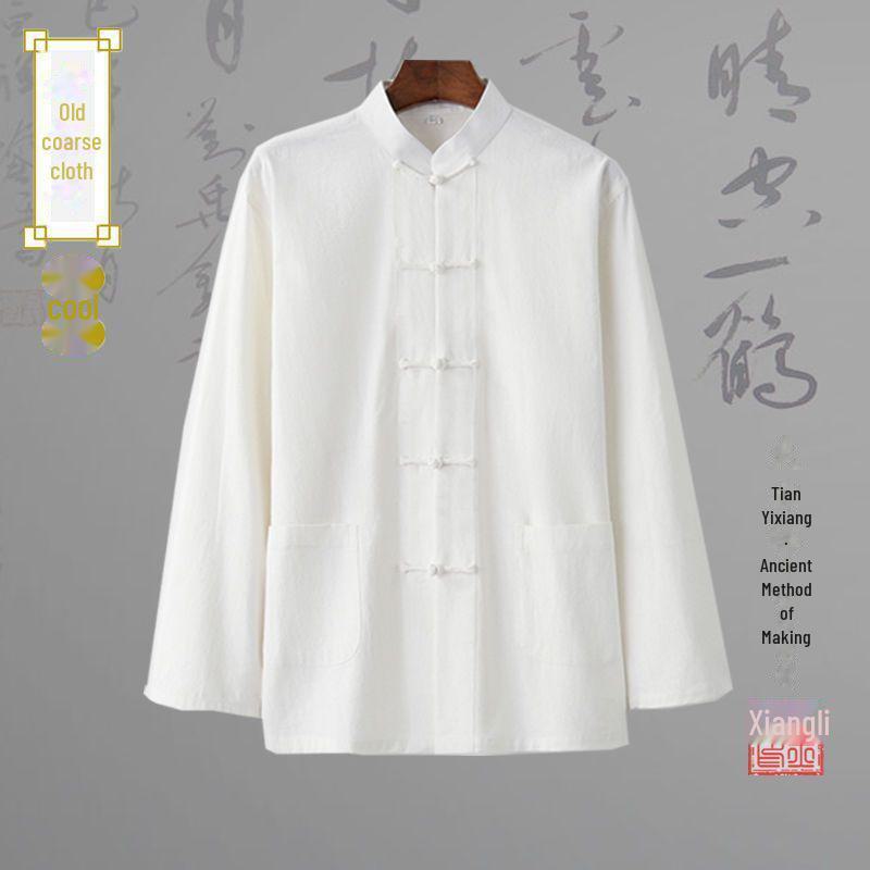 Men's Large Tang Suit Hanfu Long-Sleeve Jacket