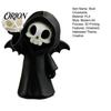 Durable Resin Crafts 3D Printed Grim Reaper Skull Ornament, with Bat Wings Decor, Unique Figure Displays Cute Gothic Desk Figurine, for Halloween Home