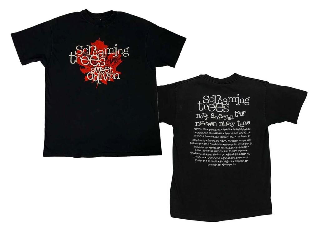 2 Sides 1993 Tour Screaming Trees Band Shirt Black Unisex S-5XL 1H0559 Unisex T-Shirt L