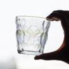 OLOEY Glacier Pattern Frosted Glass Water Cup with Handle