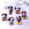 Mickey & Minnie Cartoon Resin DIY Accessories: Hair Clip, Side Clip, Cup Holder, Crocs Decor