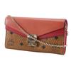 MCM Billetera con cadena Patricia Color block Vicetos Marrón / Rosa cuero/PVC Mujer Usado