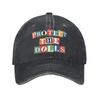 aProtect The Dolls Bold Feminist Empowerment Baseball Cap Vintage Distressed Cotton  Snapback Cap Unstructured Soft Hats Cap