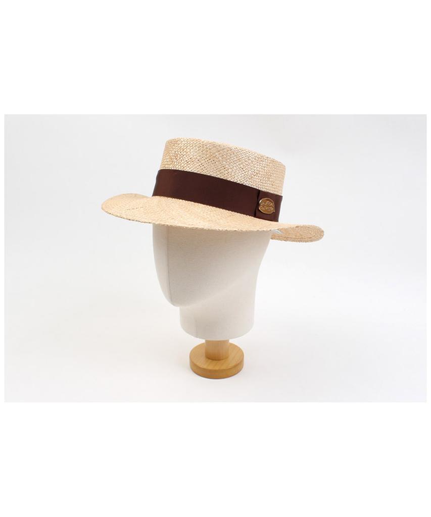 Yunibeosyeolkemiseuteuli Brown Line Bau Flat Fedora Panama Hat