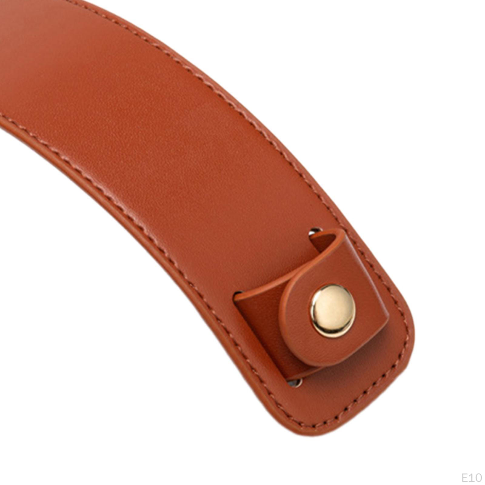 Кожаный плечевой ремень Съемная замена для рюкзаков Сумка-тоут темно-коричневого — фото 7