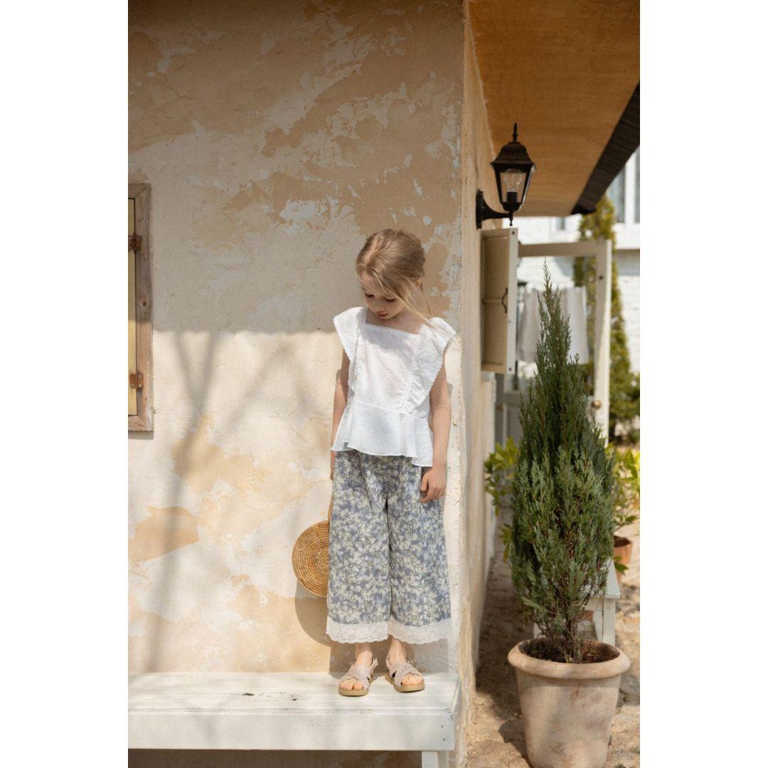 Perrobebe Grey Juliette Cotton Long Pants for Kids S