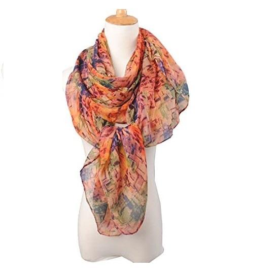 Mixed Color Cotton Voile Scarf Shawl Scarves Beachwear Wrap