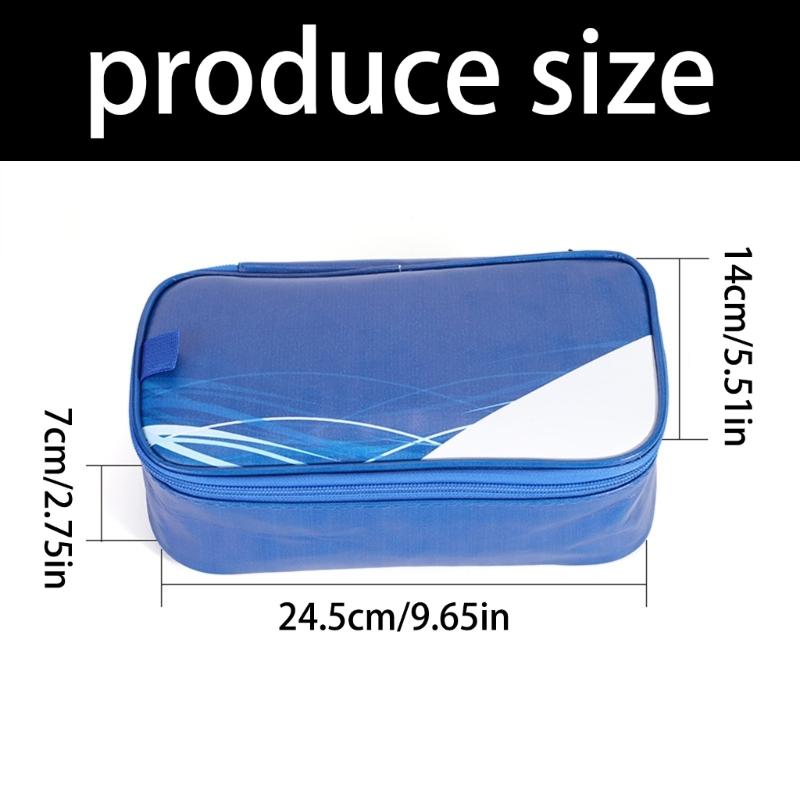 Waterproof PU Leather Pencil Case High Capacity Pencil Pouches Multi Compartment Zippered Pen Bag For Student Adult Kid