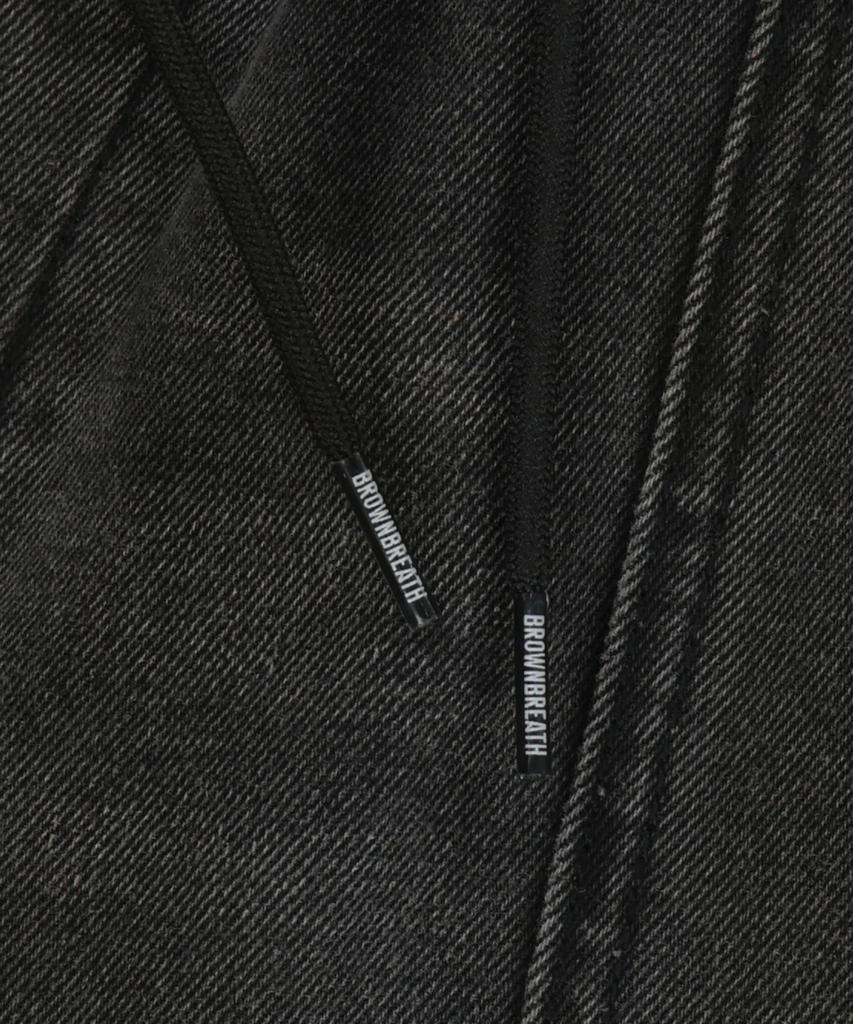 BROWNBREATH Washed Banding Bermuda Pants - Black