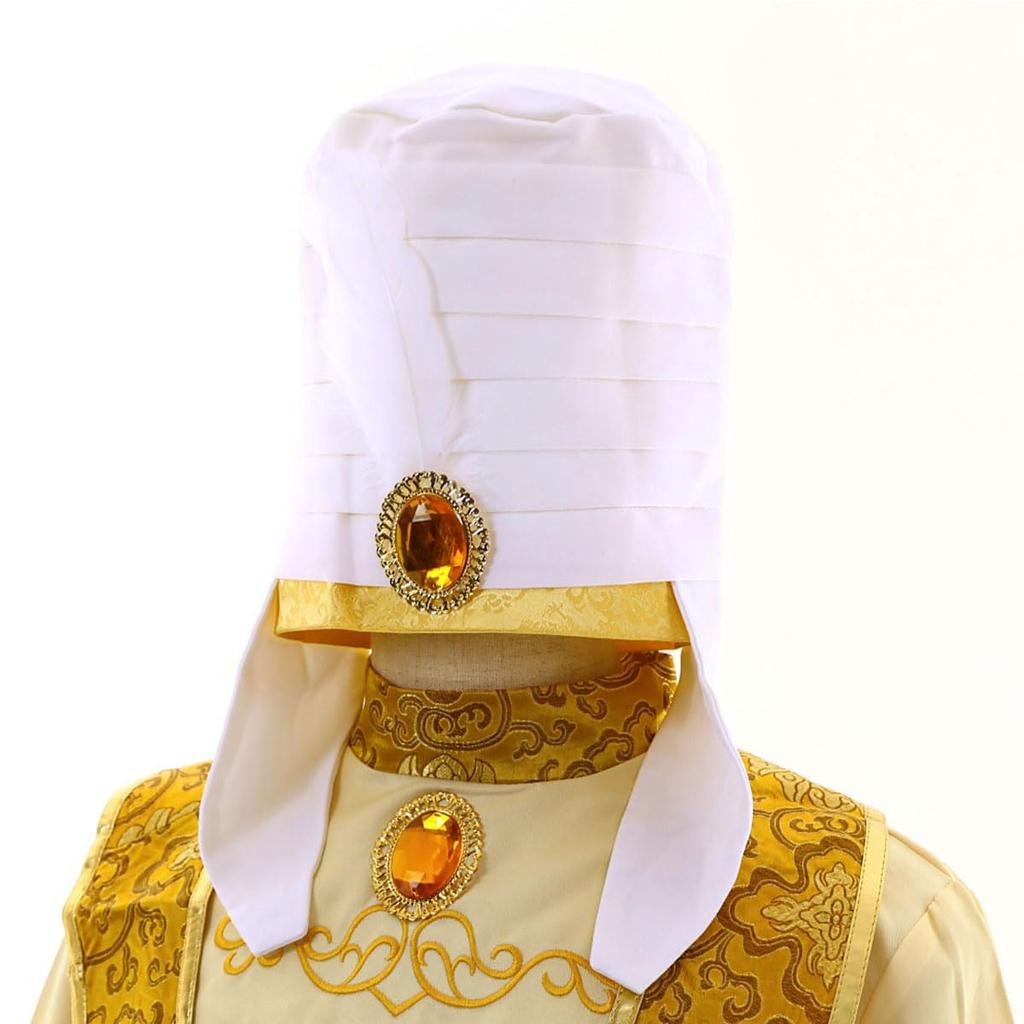 [monoii] Aladdin Cosplay Adult Arab King Costume Halloween Arabian Prince Ali Costume, Sizes S, M, L, XL, d477-2
