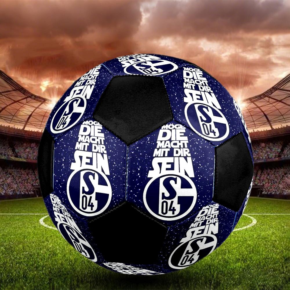 Pallone da Calcetto Indoor Schalke 04 Colorato Cucito a Macchina PVC Misura 5 Pronto per Allenamento di Squadra e Competizione Resistente Alto Rimbalzo Fresco Regalo Sportivo