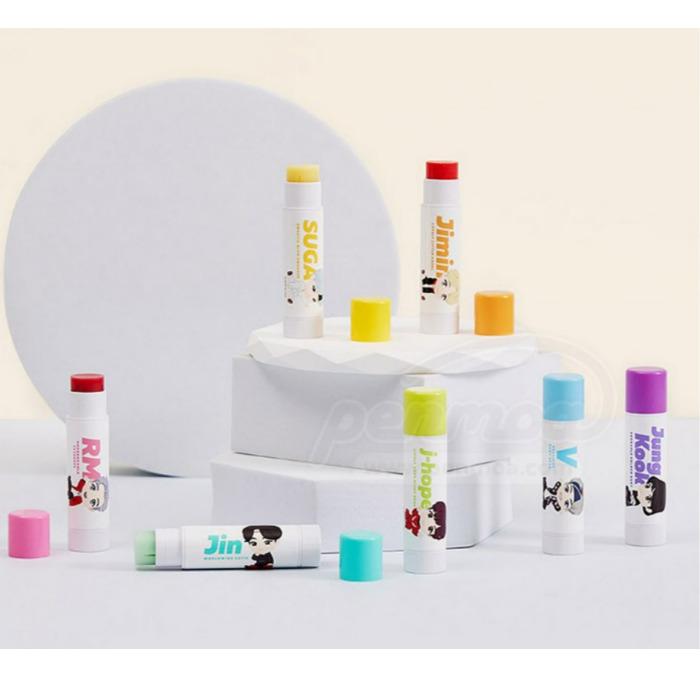 TinyTAN BTS Lip Balm 7-Piece Set – RM, Jin, Suga, J-Hope, Jimin, V, Jung Kook