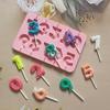 0-9 Numbers 3D Silicone Mold DIY Manual Candy Chocolate Cupcake Topper Decorating Tool For Graduation Celebration Party Supplies