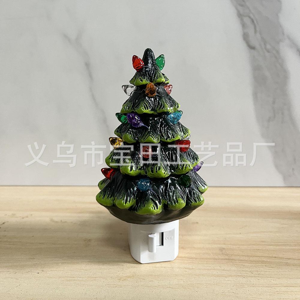 

Украшение на Рождество с сертифицированным американским штекером, смоляной настенный светильник-елка, прикроватный ночник для гостиной, кабинета