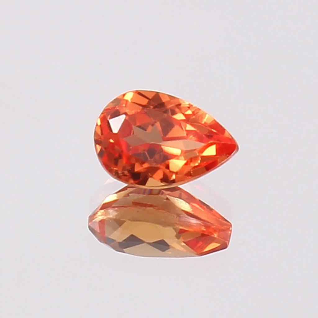 Natural Sapphire Loose Gemstone Flawless Padparadscha 10 ct Pear Shape September Birthday Birthstone