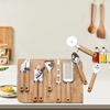 9 PCS Stainless Steel Kitchen Utensil Set with Wooden Handle Kitchen Gadget Set Baking Cooking