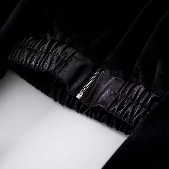 Autumn Winter Lady Cardigan Coat Thickened Plush Hooded Collar Loose Windproof Solid