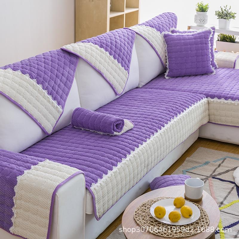 Sofa Cushion Universal In All Seasons, Thickened Seat Cushion, Simple Modern Leather Sofa Cover All-Inclusive Universal Cover Cloth Towel